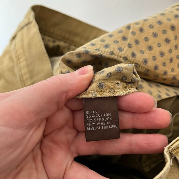 J. McLaughlin Womens Khaki Mustard Yellow Causal Pants Size 31 Slim Fit - Picture 12 of 13